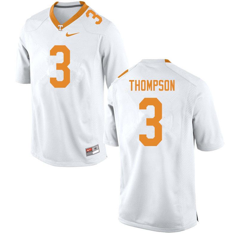 Men #3 Bryce Thompson Tennessee Volunteers College Football Jerseys Sale-White
